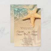 Invitation Mariage de la plage de sable de poisson étoile (Devant / Derrière)