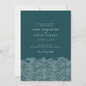Invitation Mariage de la plage de Waves Ocean au Japon (Devant)