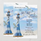 Invitation Mariage de la plage nautique du phare et des mouet (Devant / Derrière)