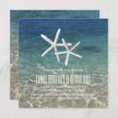 Invitation Mariage de la plage tropicale de Starfish (Devant / Derrière)