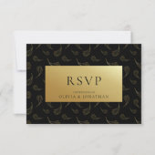 Invitation Mariage de la plume d'or moderne choix de repas RS (Devant)