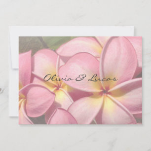 Invitation Mariage de la plumeria à fleurs tropicales