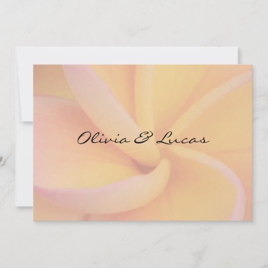 Invitation Mariage de la Plumeria jaune (Devant)