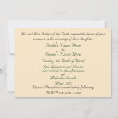 Invitation Mariage de la Plumeria jaune (Dos)