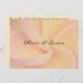Invitation Mariage de la Plumeria jaune (Devant / Derrière)