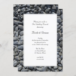 Invitation Mariage de la poste Brunch Smooth Black Pebbles