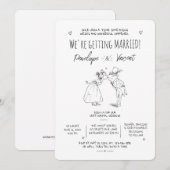 Invitation Mariage de la Princesse et la Grenouille (Devant / Derrière)
