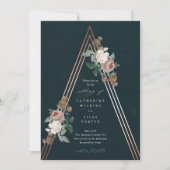 Invitation Mariage de la pyramide florale Boho (Devant)