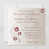 Invitation Mariage de la rançon rouge et argent (Dos)