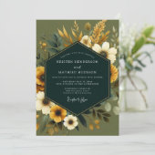 Invitation Mariage de la récolte de sauge et de souci (Debout devant)