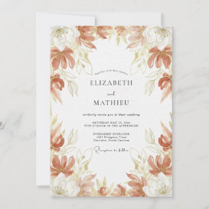 Invitation Mariage de la récolte sereine de Sienne