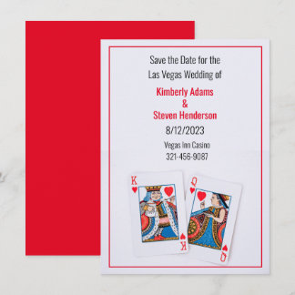 Invitation Mariage de la reine et du roi des coeurs Sauvez la
