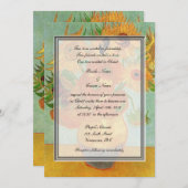 Invitation mariage de la religion, van Gogh douze tournesols (Devant / Derrière)