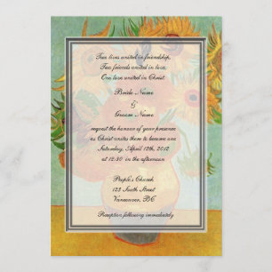 Invitation mariage de la religion, van Gogh douze tournesols