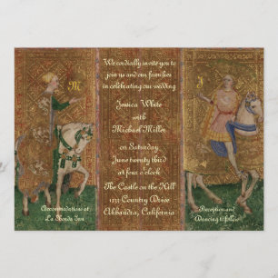Invitation Mariage de la Renaissance avec ses initiales