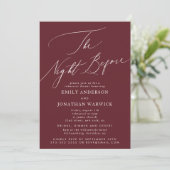 Invitation Mariage de la répétition de Maroon Burgundy (Debout devant)