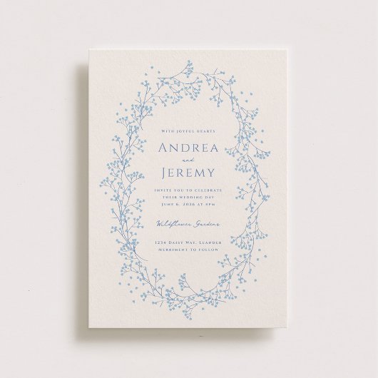 Invitation Mariage de la respiration de bébé doux