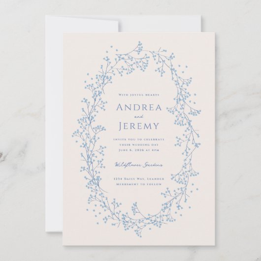 Invitation Mariage de la respiration de bébé doux (Devant)