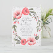 Invitation Mariage de la respiration de la couronne de fleurs (Debout devant)