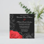 Invitation Mariage de la Rose rouge (Debout devant)
