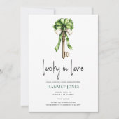 Invitation Mariage de la Saint-Patrick Or Clé et Trèfle (Devant)