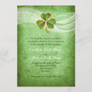 Invitation Mariage de la Saint Patrick, verdoyante en Irlande