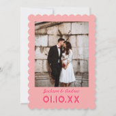 Invitation Mariage de la Saint-Valentin Rouge et Rose (Dos)