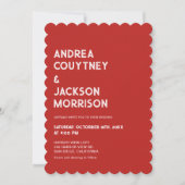 Invitation Mariage de la Saint-Valentin Rouge et Rose (Devant)
