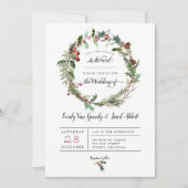 Invitation Mariage de la saison de Noël (Devant)