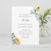 Invitation Mariage de la Sauge à Feuillage Moderne Deux Paren (Debout devant)