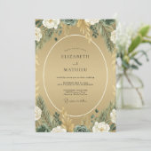 Invitation Mariage de la Sauge au feuillage de Moutarde (Debout devant)