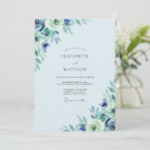 Invitation Mariage de la Sauge au Feuillage Pervenche (Debout devant)