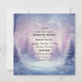 Invitation Mariage de la Snowfall de Lavande (Devant)