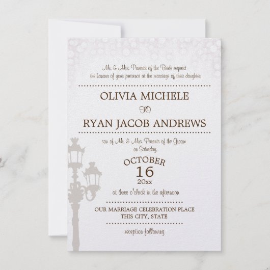 Invitation Mariage de la soirée de gala (Devant)