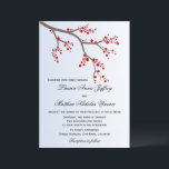 Invitation Mariage de la succursale du Berry d'hiver<br><div class="desc">© 2012 Socialite Designs. Belle branche de baies rouges contre un doux faire-part de mariage arrière - plan bleu hiver. Parfait pour le couple célébrant son mariage pendant la saison d'hiver. Si vous avez besoin de produits mariages supplémentaires avec ce design ou si vous souhaitez des changements, n'hésitez pas à...</div>