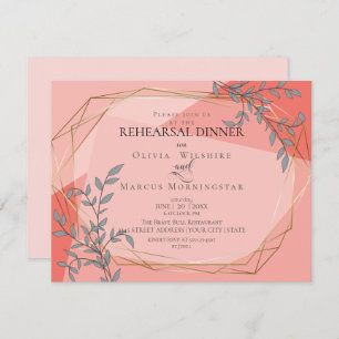 Invitation Mariage de la tendance de répétition Coral Floral 