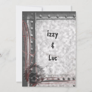 Invitation Mariage de la tête d'engrenage Rokabilly Grunge Go