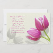 Invitation Mariage de la Tulipe rose (Dos)