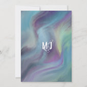 Invitation Mariage de la typographie de lave marbre bleu viol (Dos)