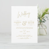 Invitation MARIAGE de la typographie du budget (Debout devant)