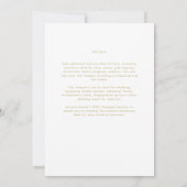 Invitation MARIAGE de la typographie du budget (Dos)