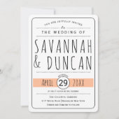 Invitation Mariage de la typographie moderne arrondi (Devant)