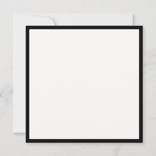 Invitation Mariage de la typographie moderne Black Frame Date (Dos)