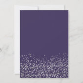 Invitation Mariage de la typographie violet de confetti d'arg (Dos)