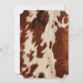 Invitation Mariage de la vache blanche à la crème Brown du su (Dos)