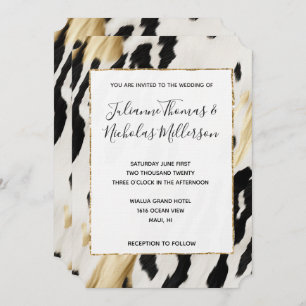 Invitation Mariage de la vache blanche Noir Sud-Ouest