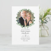 Invitation Mariage de la verdure des forêts boisées Photo (Debout devant)