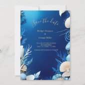 Invitation mariage de la vibe côtière bleue sécurité de la da (Devant)