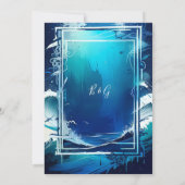 Invitation mariage de la vibe côtière bleue sécurité de la da (Dos)