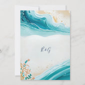 Invitation mariage de la vibe côtière bleue sécurité de la da (Dos)